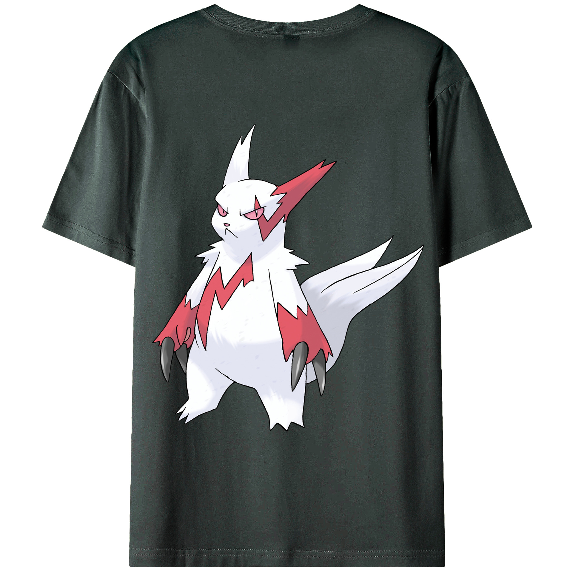 （画像用） ポケットモンスター Pokémon 綿100％ メンズ半袖Tシャツ（バックプリント） 通気性